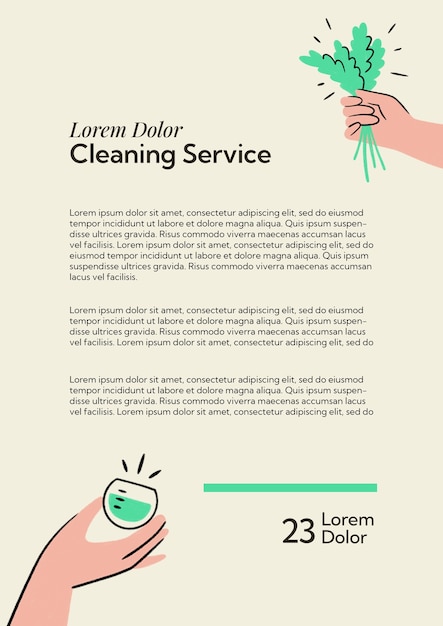 Free PSD cleaning services template design