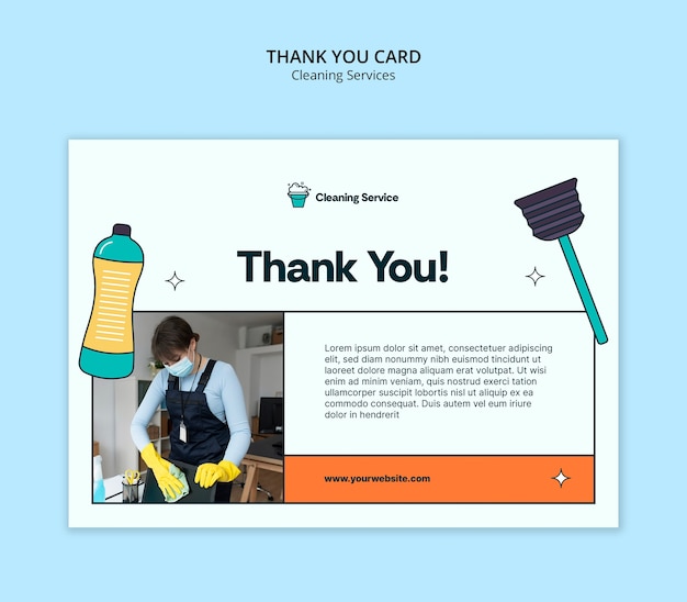 Free PSD cleaning services template  design