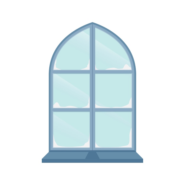 Free PSD clear house window illustration