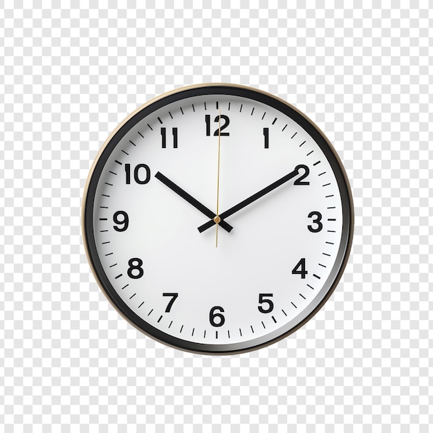 Clock isolated on transparent background