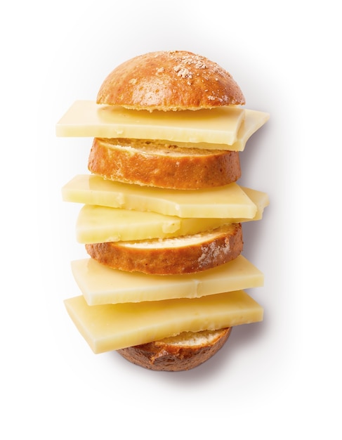 Free PSD close up on appetizing cheese sandwich