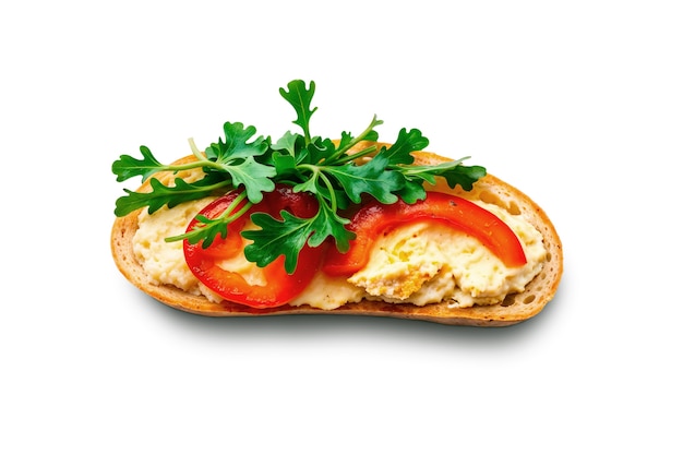 Free PSD close up on appetizing italian sandwich