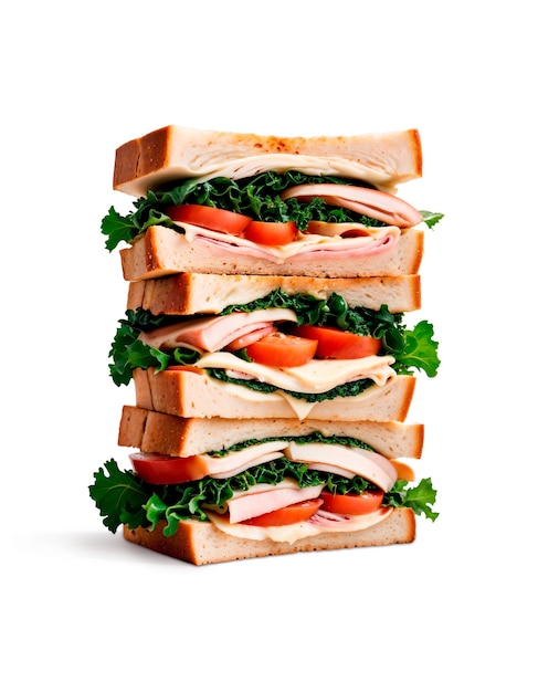 Free PSD close up on appetizing italian sandwich