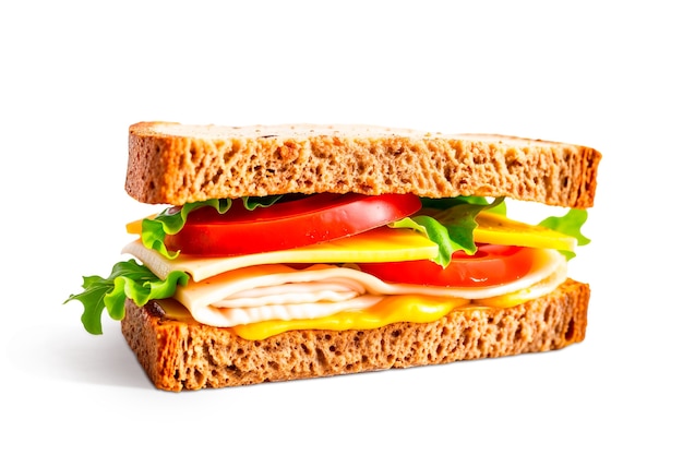 Free PSD close up on appetizing italian sandwich