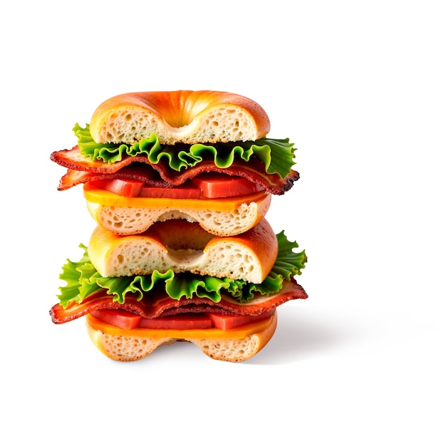 Free PSD close up on appetizing sandwich