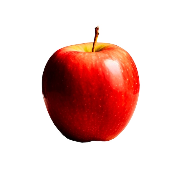 Free PSD close up on apple isolated