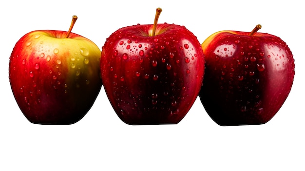 Free PSD close up apples isolated