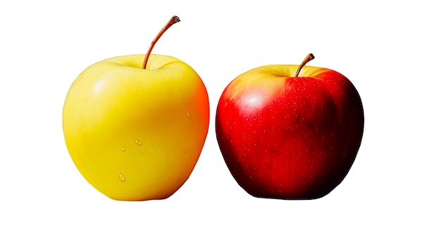 Free PSD close up apples isolated