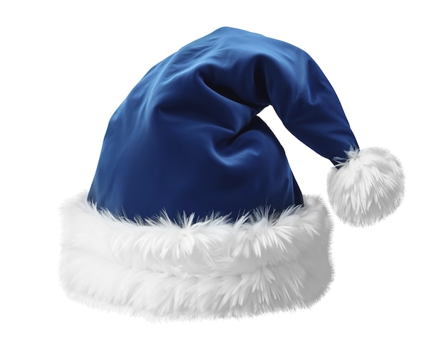 Free PSD close up on blue santa hat isolated