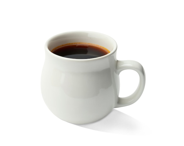 Free PSD close up on coffee mug isolated