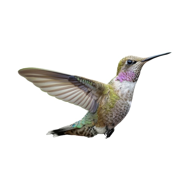 Free PSD close up on cute hummingbird