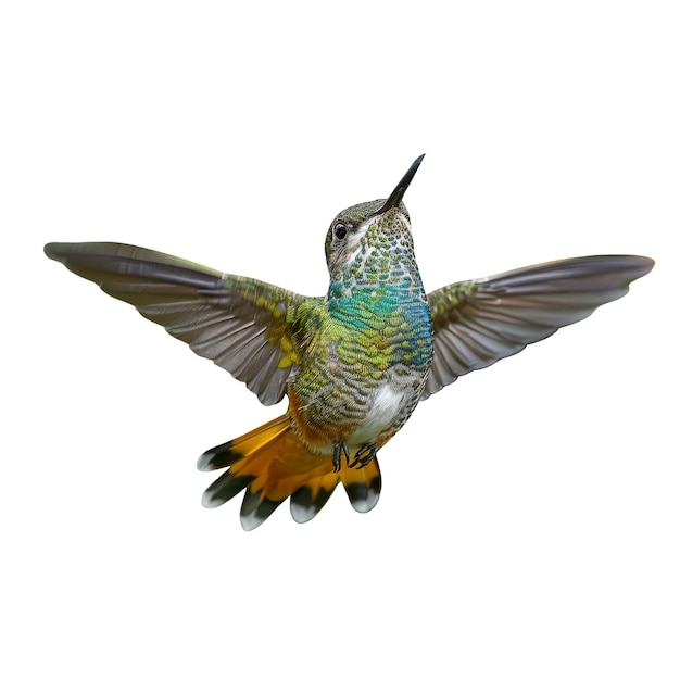 Free PSD close up on cute hummingbird