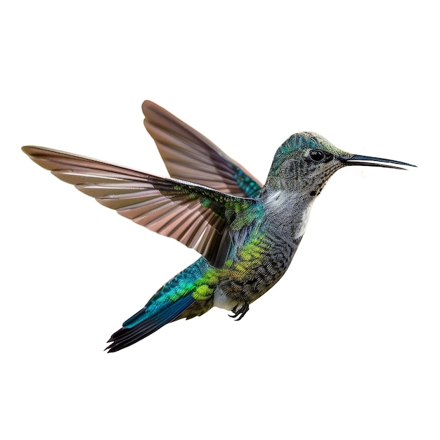 Free PSD close up on cute hummingbird