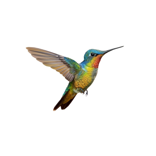 Free PSD close up on cute hummingbird