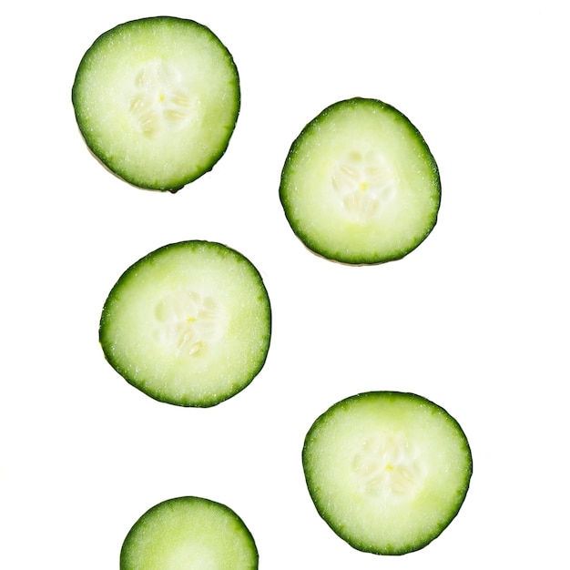 Free PSD close up on delicious cucumber slices