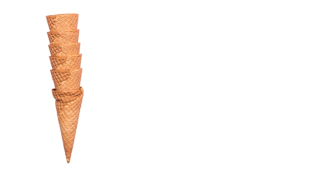 Free PSD close up on delicious ice cream cones