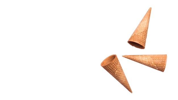 Free PSD close up on delicious ice cream cones