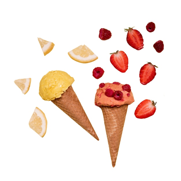 Free PSD close up on delicious ice cream