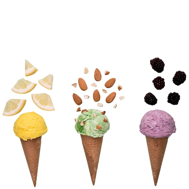 Free PSD close up on delicious ice cream