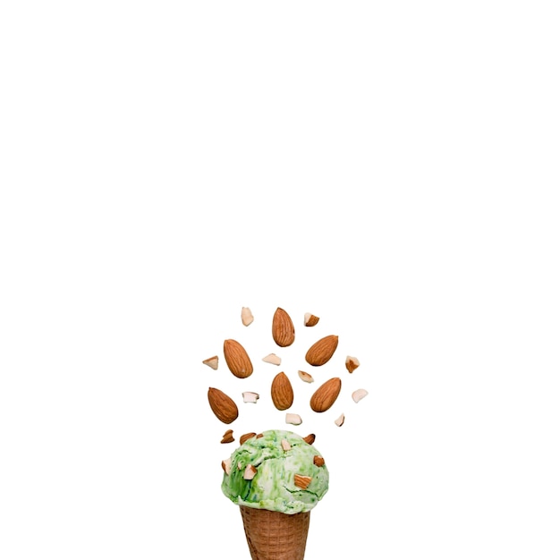 Free PSD close up on delicious ice cream