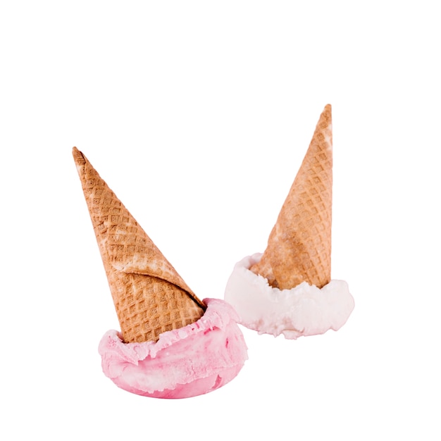 Free PSD close up on delicious ice cream