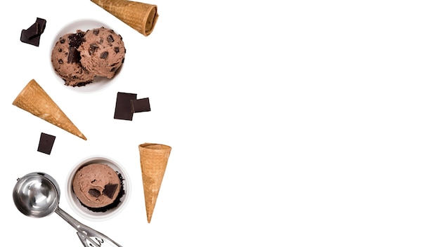 Free PSD close up on delicious ice cream