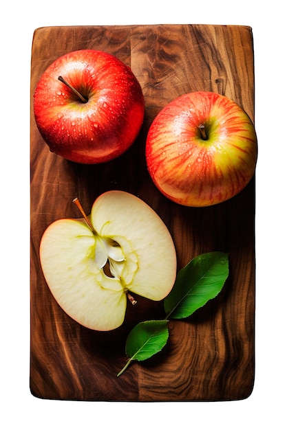 Free PSD close up on delicious and ripe apples