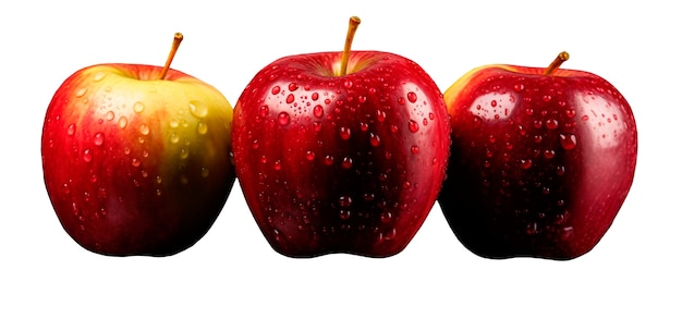 Free PSD close up on delicious and ripe apples