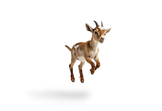 Free PSD close up on goats isolated