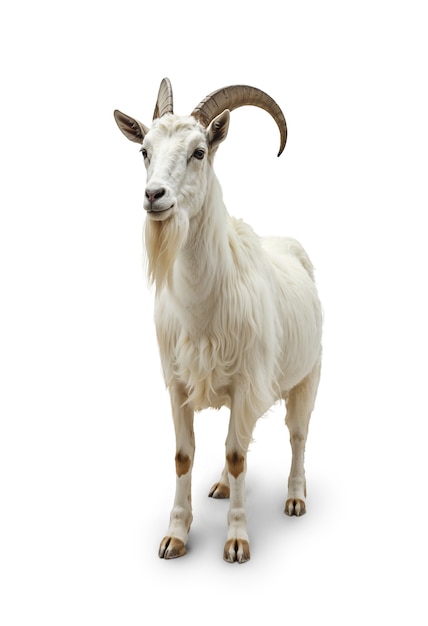 Free PSD close up on goats isolated