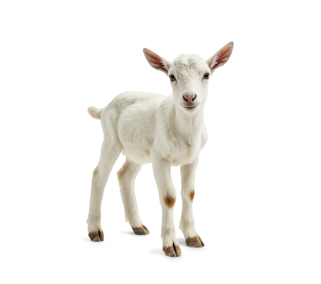 Free PSD close up on goats isolated