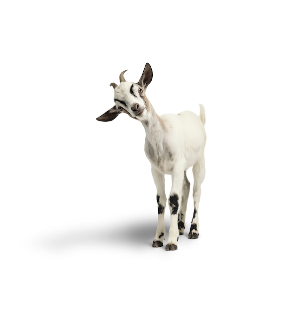 Free PSD close up on goats isolated