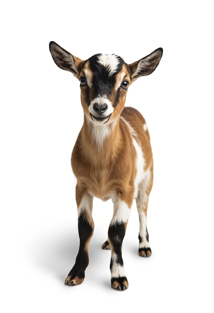 Free PSD close up on goats isolated