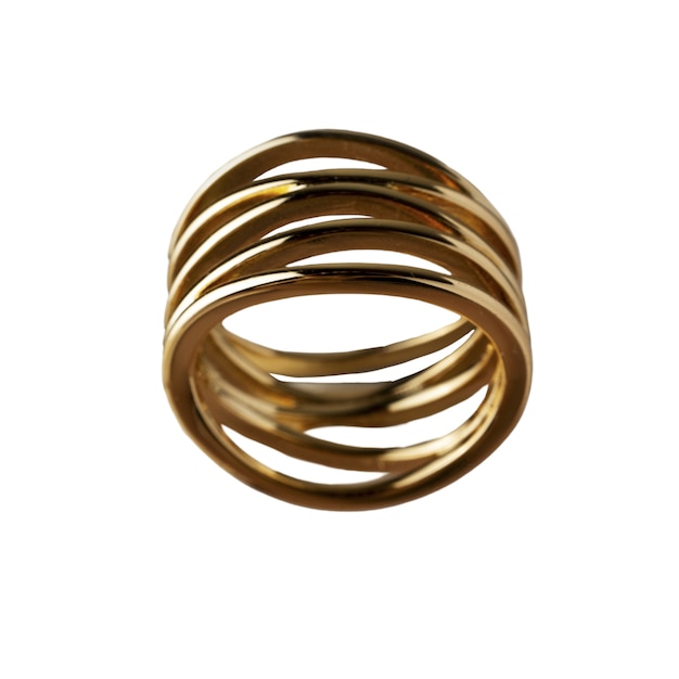 Free PSD close up on golden ring isolated