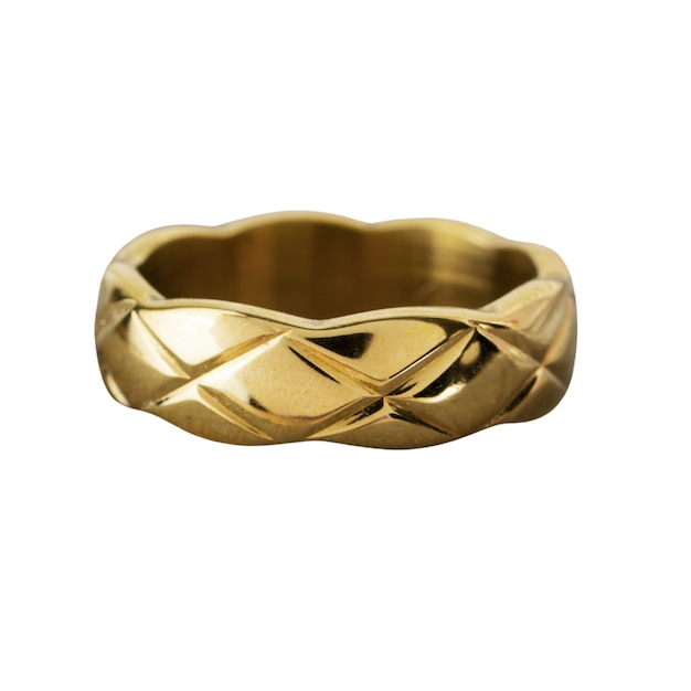 Free PSD close up on golden ring isolated