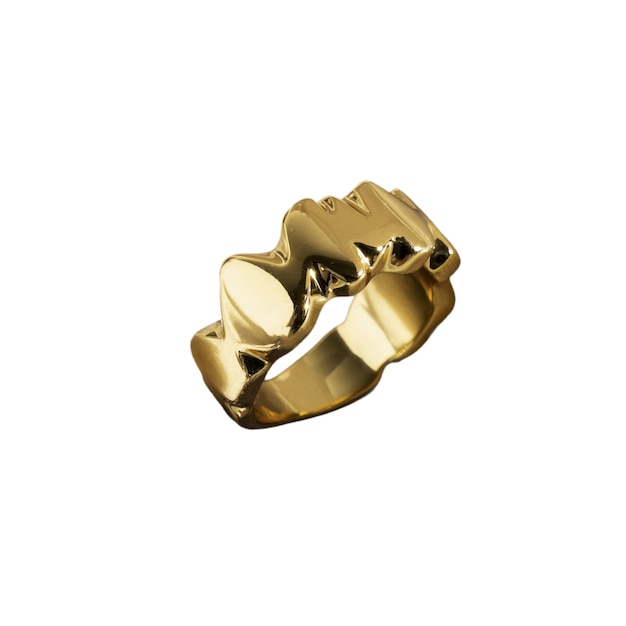 Free PSD close up on golden ring isolated