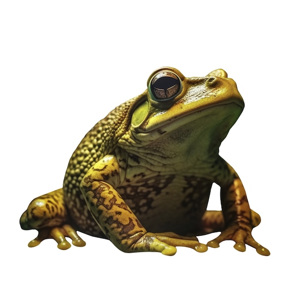 Free PSD close up on isolated frog