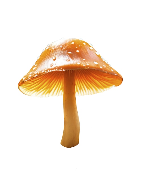 Free PSD close up on isolated mushroom