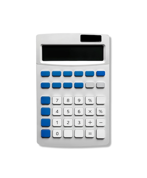 Free PSD close up on office supply calculator item