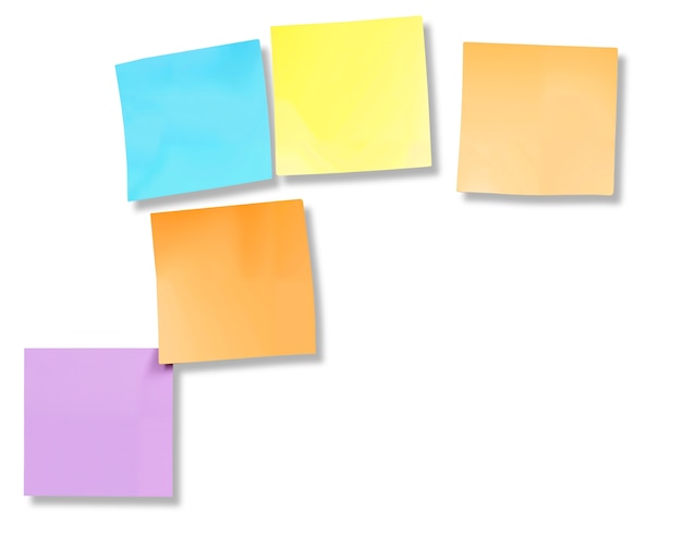 Free PSD close up on office supply post it note item