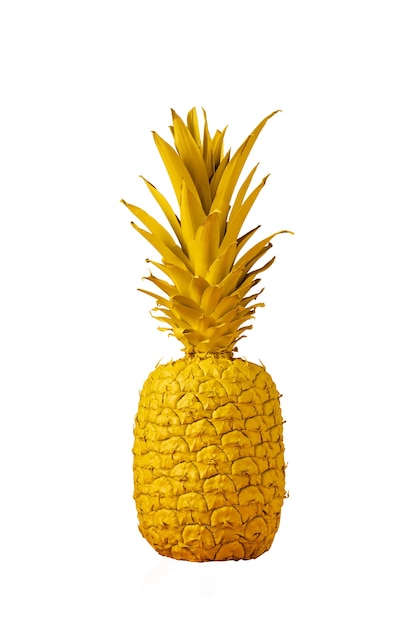 Free PSD close up on pineapple isolated