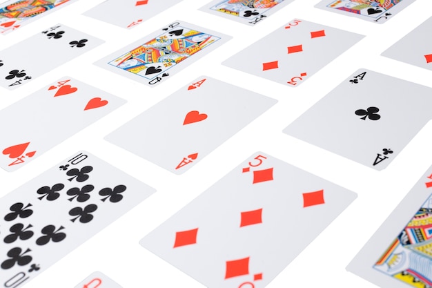 Free PSD close up on playing cards