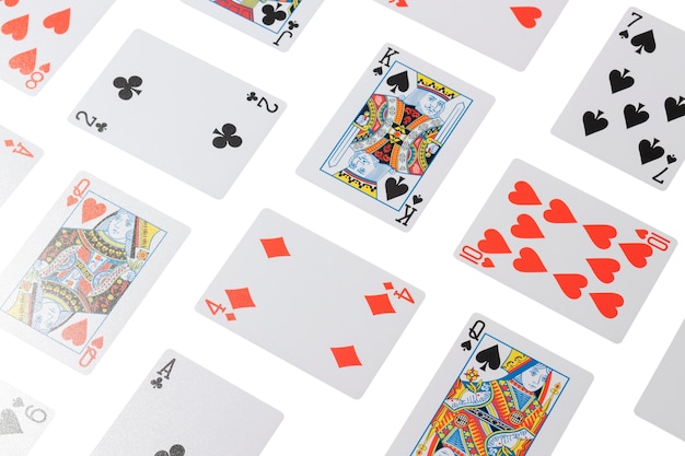 Free PSD close up on playing cards