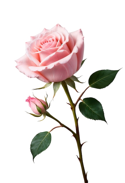 Free PSD close up on rose isolated