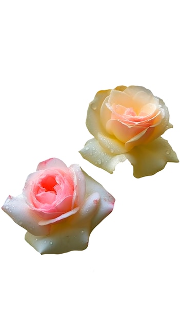 Free PSD close up on roses isolated