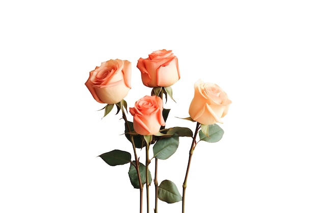 Free PSD close up on roses isolated