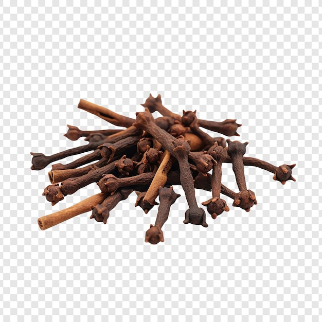 Free PSD cloves isolated on transparent background