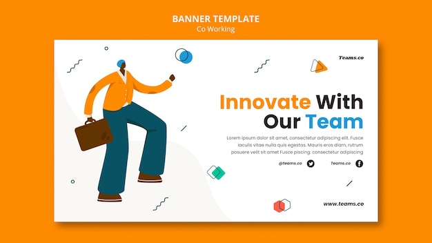 Co-working concept banner