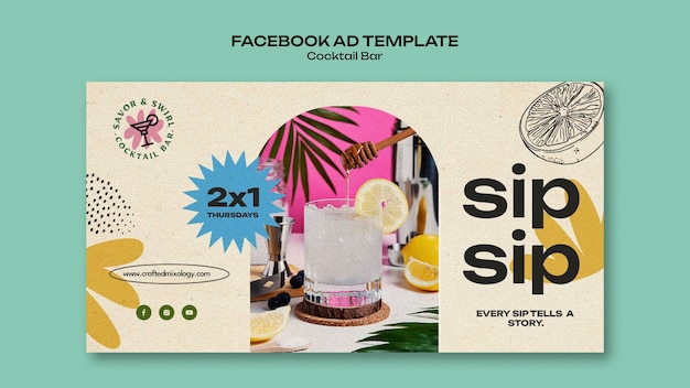 Cocktail bar template design