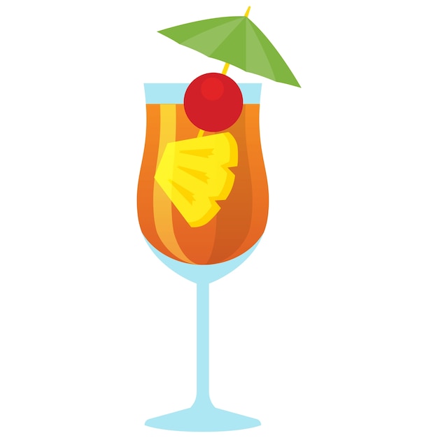 Free PSD cocktail drink illustration